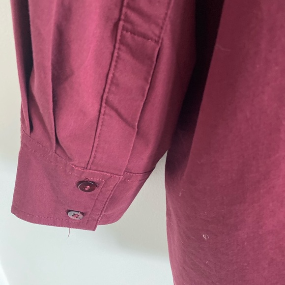 COPY PENNINGTONS Women’s Long Sleeve Shirt Top Wine Color Cotton Blend Size 2X - Picture 5 of 7